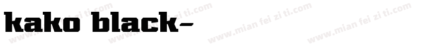 kako black字体转换